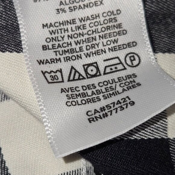 Ann Taylor The Crop In Curvy Size 14 Mid Rise Checkered Black White NWT - Picture 6 of 12